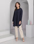 MARITA LONG TOP (NAVY)